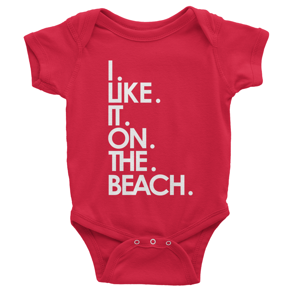 Download "STATEMENT" BABY ONESIE BODYSUIT - I LIKE IT ON THE BEACH